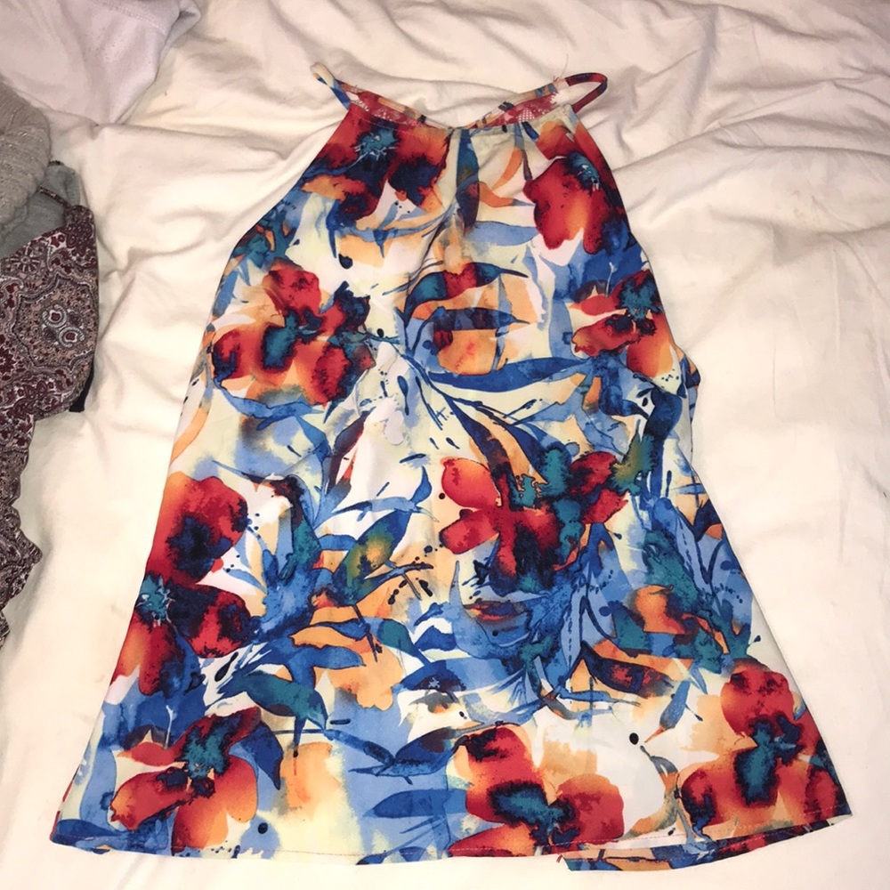 Floral halter tank